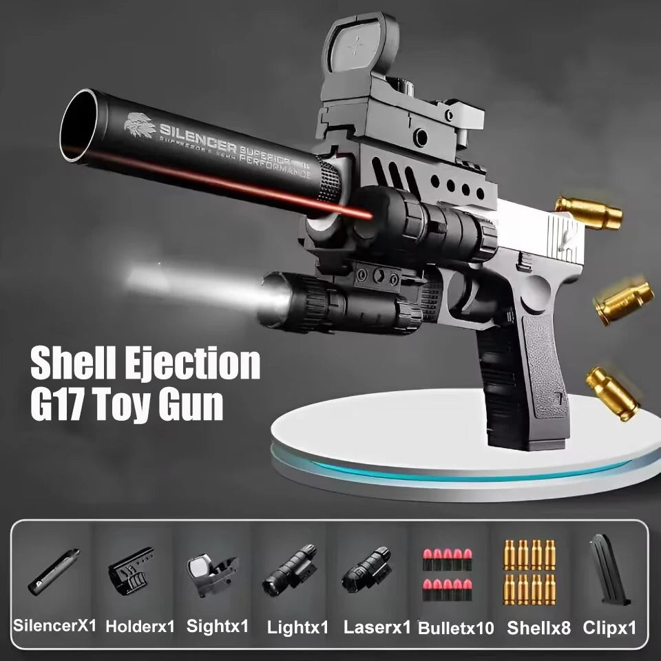 Shell Ejecting G17 Desert eagle Pistol Airsoft Blaster Gun Soft Bullet Toy Gun CS Shooting Weapons for Kids