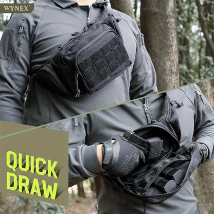 AQzxdc Concealed Fanny Pack Pistol Pouch, Tactical Fanny Pack Handgun Pouch with Universal Pistol Holster CCW EDC Waist Pack