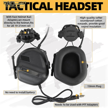 AQzxdc Tactical Helmet with Headset,Adjustable Helmet with Helmet Cover and Fcae Mask for Cosplay Military Tactical Airsoft Gear