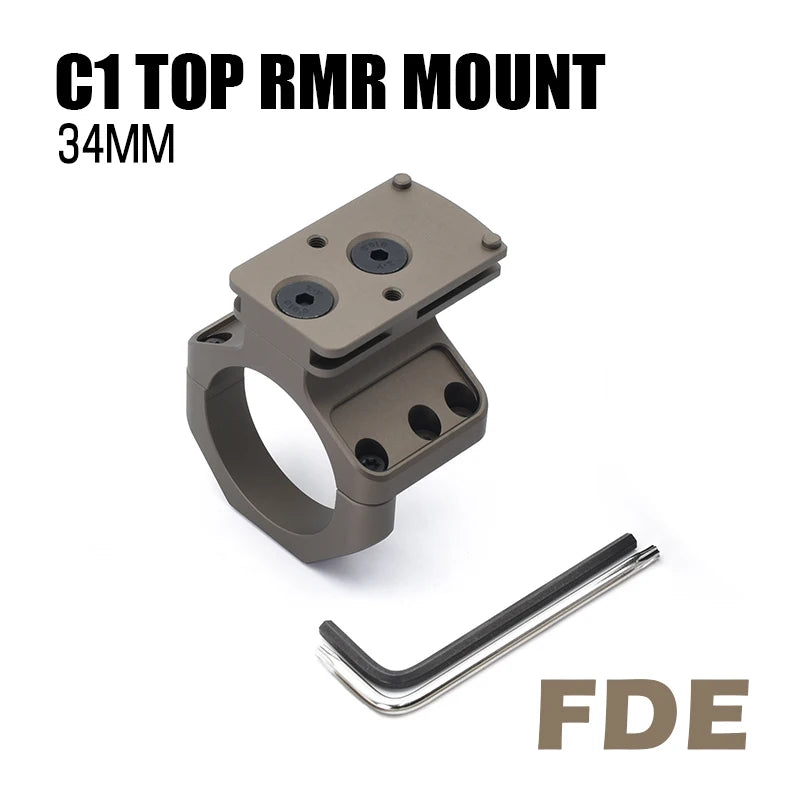 34mm Tube Airsoft Wargame Hunting Tactical C1 Modular Riflescope Mount 1.54/1.70/1.93 inch with Offset/TOP Red Dot Mounts