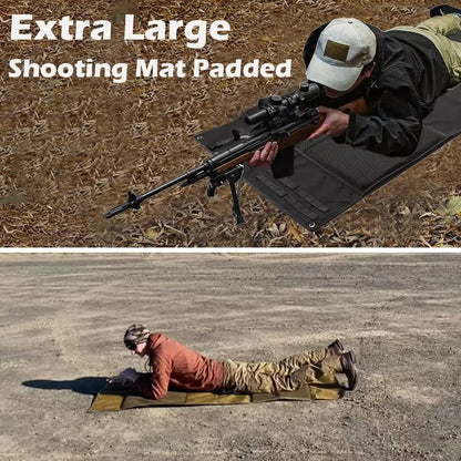 AQzxdc Shooting Mat Extra Large Durable Roll Up Shooting Mats Prone Padded for Range Shooting Rifle Hunting