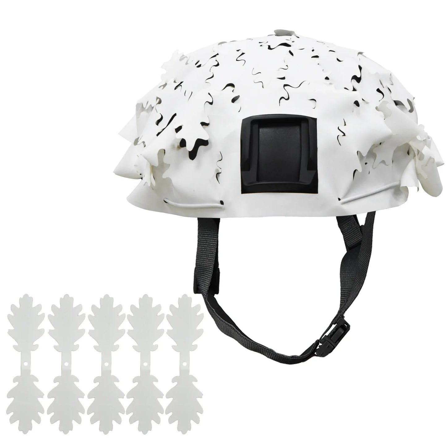 Tactical 3D Camo Leaf Shape Airsoft Helmet Cover Mesh Helmet Cloth Paintball Paratrooper Hunting Airsoft Helmet Accessories
