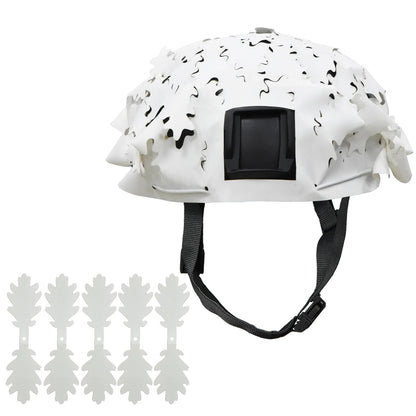 Tactical 3D Camo Leaf Shape Airsoft Helmet Cover Mesh Helmet Cloth Paintball Paratrooper Hunting Airsoft Helmet Accessories