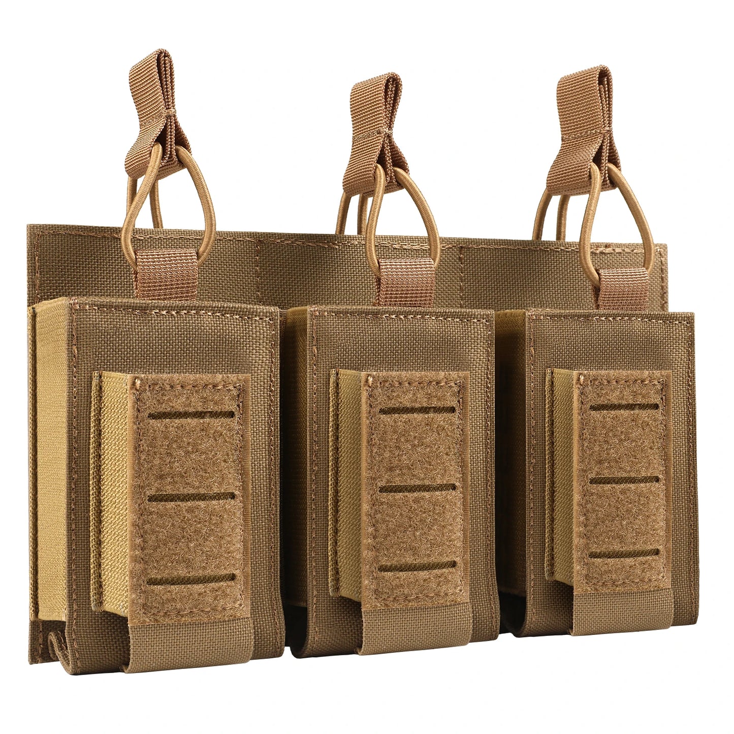 AQzxdc Tactical Triple Magazine Pouch Laser Cutting Hunting Bag Nylon Molle Mag for 5.56mm 9mm for Airsoft Paintball War Game
