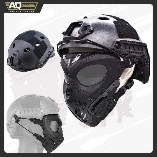 Tactical Protective Airsoft Mask Full Face Mask Dual Mode Wearing Design Adjustable Strap for Airsoft Paintball Game Movie Props