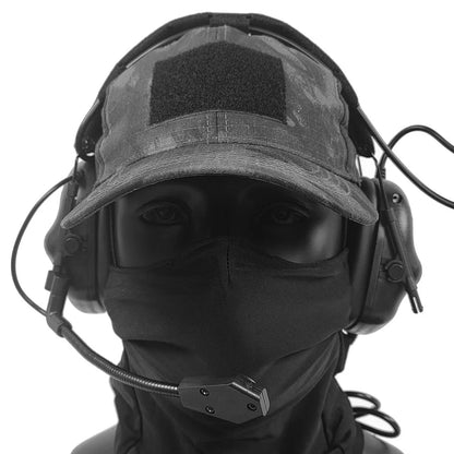 Tactical Headset with Balaclava & Baseball Cap, Airsoft Shooting Earmuffs Military Communication Earphone Set, for Hunting BBS
