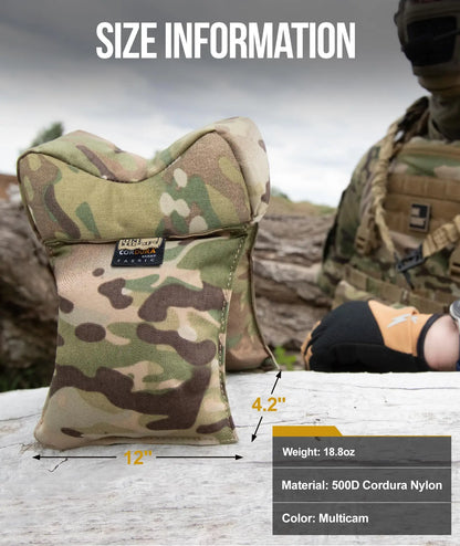 AQzxdc Shooting Rest Bag, Pre-Filled Shooting Sand Bags Front & Rear Gun Range Bag Bench Window Rest Support Holder for Ourdoor