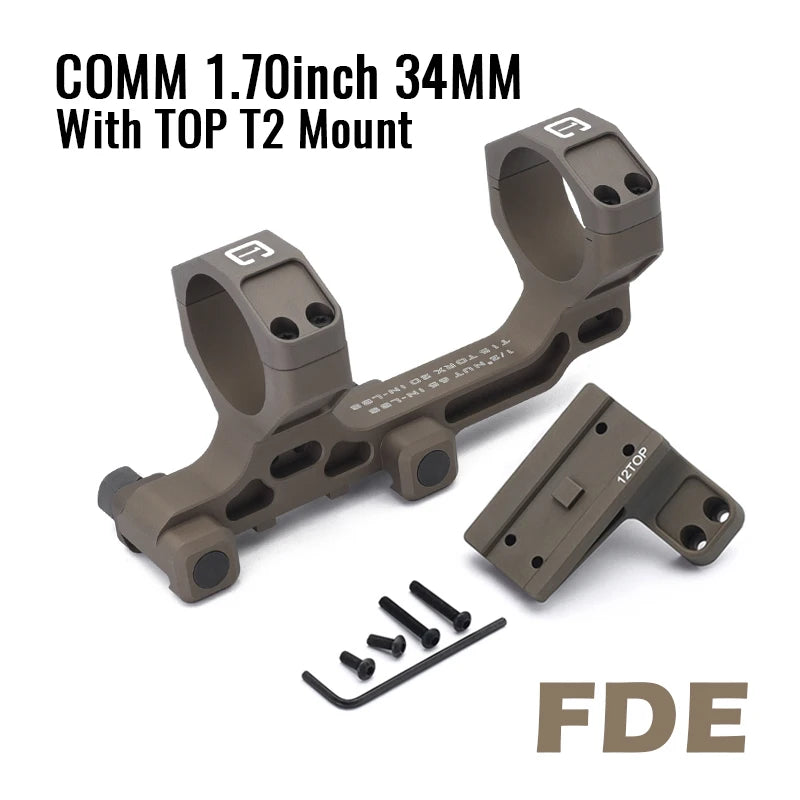 34mm Tube Airsoft Wargame Hunting Tactical C1 Modular Riflescope Mount 1.54/1.70/1.93 inch with Offset/TOP Red Dot Mounts