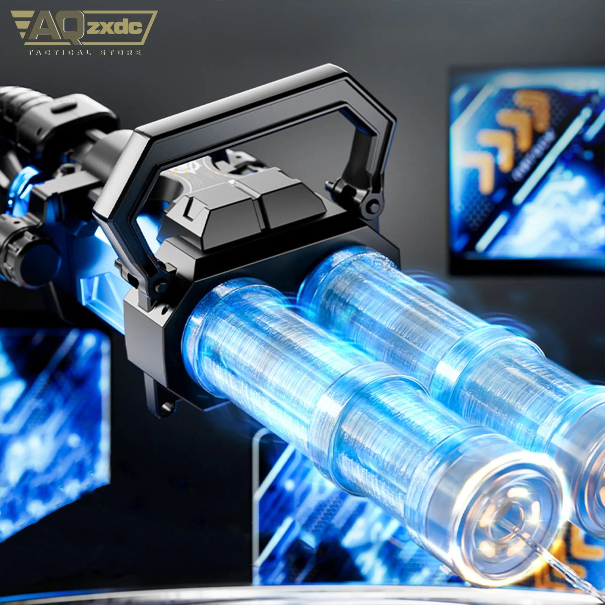 Summer Outdoor Electric Burst Water Bomb Gun Simulates flame and automatically and glows with water storage backpack Gatling Toy