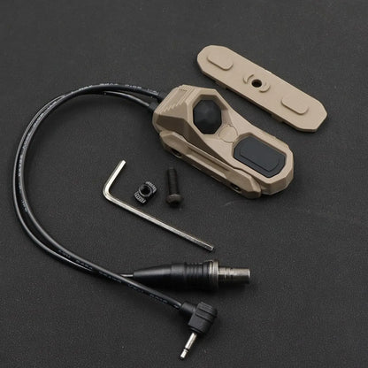 Tactical Dual Remote Pressure Switch Compatible with 3.5mm Plug PEQ-15 & DBAL & SF M300/340/M600/640DF Weapon Lights and Lasers