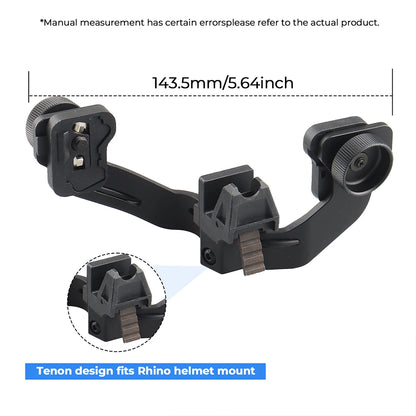 New PVS-14 NVG Dual Headmount Adapter nylon+Aluminum Lightweight and sturdy design Black Nvg Mounts fits for PVS-14 gs24-0285
