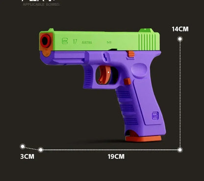 Dual-mode Shell Ejection G17 Pistol Laser Version Automatic Radish Gun Soft Bullet Toy Gun CS Shooting Weapons for Kids
