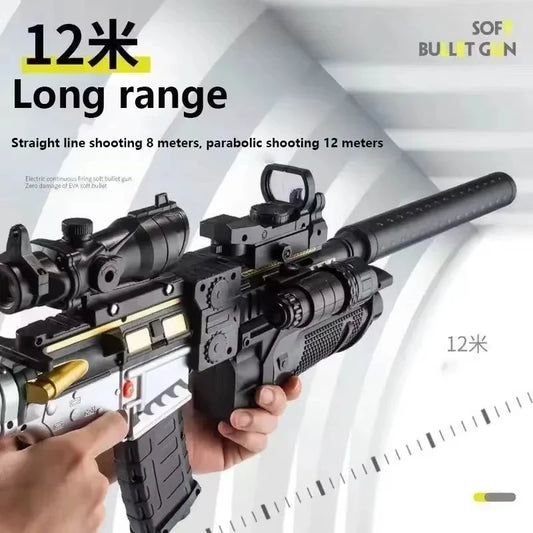 Electric M416 Toy Gun Automatic Gel Bullet Blaster Children Toys Outdoor Game AirSoft Sniper Rifle Splatter Gun Weapon For Boy