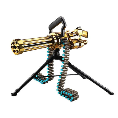 Children's gold Gatling electric soft bullet gun boy shell throwing toy gun hand self-contained machine gun