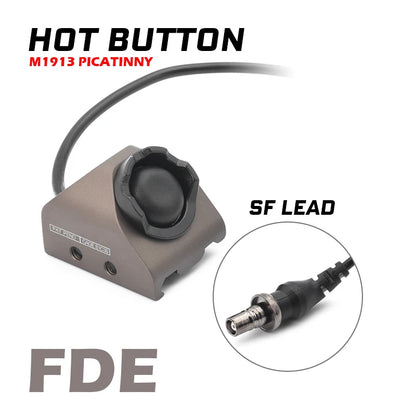 Tactical Hot Button Picatinny with SF Lead and Crane Lead for SF M300 M600 Flashlight and Laser with Original Markings