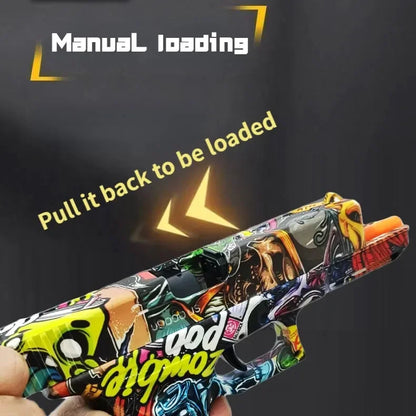 Manual Graffiti G17 Gel Toy Gun Soft Bullet Airsoft Pistol With Laser Outdoor Sports CS Game Weapon for Children Gift
