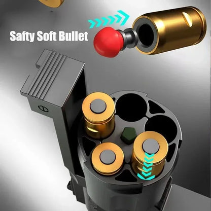 Continuous Firing Tactic Revolver ZP5 Toy Gun Automatic Shooting Pistol Soft Dart Bullet CS Outdoor Weapon for Kids Adults