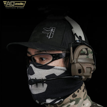 AQzxdc Tactical Headset Sticker Magic Patch for GEN 6 AMP Style Shooting Anti Noise Headphone Hearing Protection Earmuffs