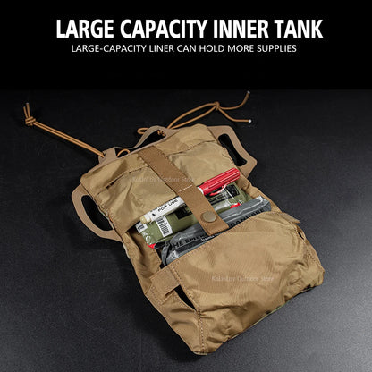 AQzxdc IFAK Tactical First-aid Kit Pouch MOLLE Rapid Deployment Survival Outdoor Hunting Vest Belt Emergency Bag Medical Pack