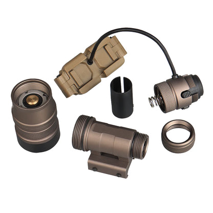 Tactical Flashlight LED Micro Light 1000 lumens Momentary Constant Function with Remote Press Switch For Hunting 15-0155