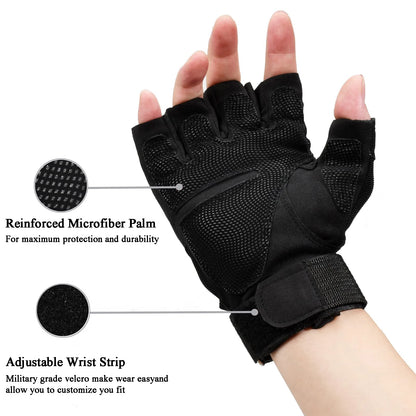 Tactical Gloves Airsoft Outdoor Half Finger Protective Gloves Commando Training Gloves Tactical Fingerless Gloves