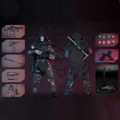 AQzxdc Cod 1/6 Action Figure Soldier Model Doomsday War END WAR Death Ghost - End War Reaper Squad Ghost 2 Death Model