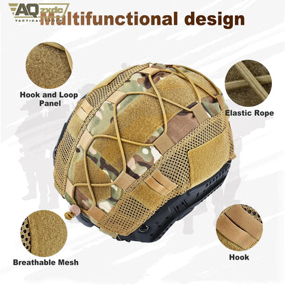 Tactical Helmet Cover for Fast Helmet Cover for Airsoft Helmet in Size M/L, MK2 Helmet NVG Battery Pack Case Counterweight Pouch