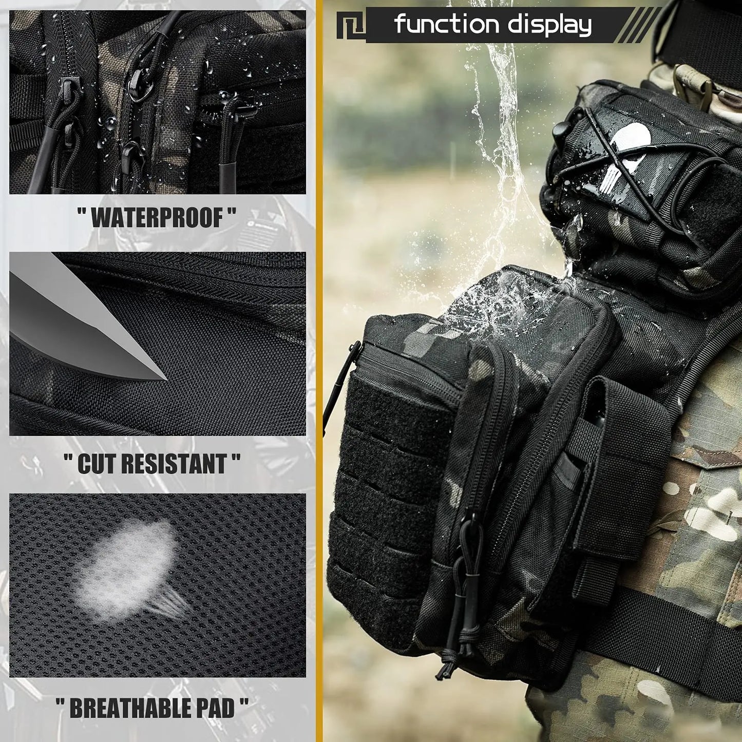 AQzxdc Leg Bag Military Tactical Bag Military Climbing Sport Outdoor Waterproof Work Multifunctional Wearproof Bicycle Bag