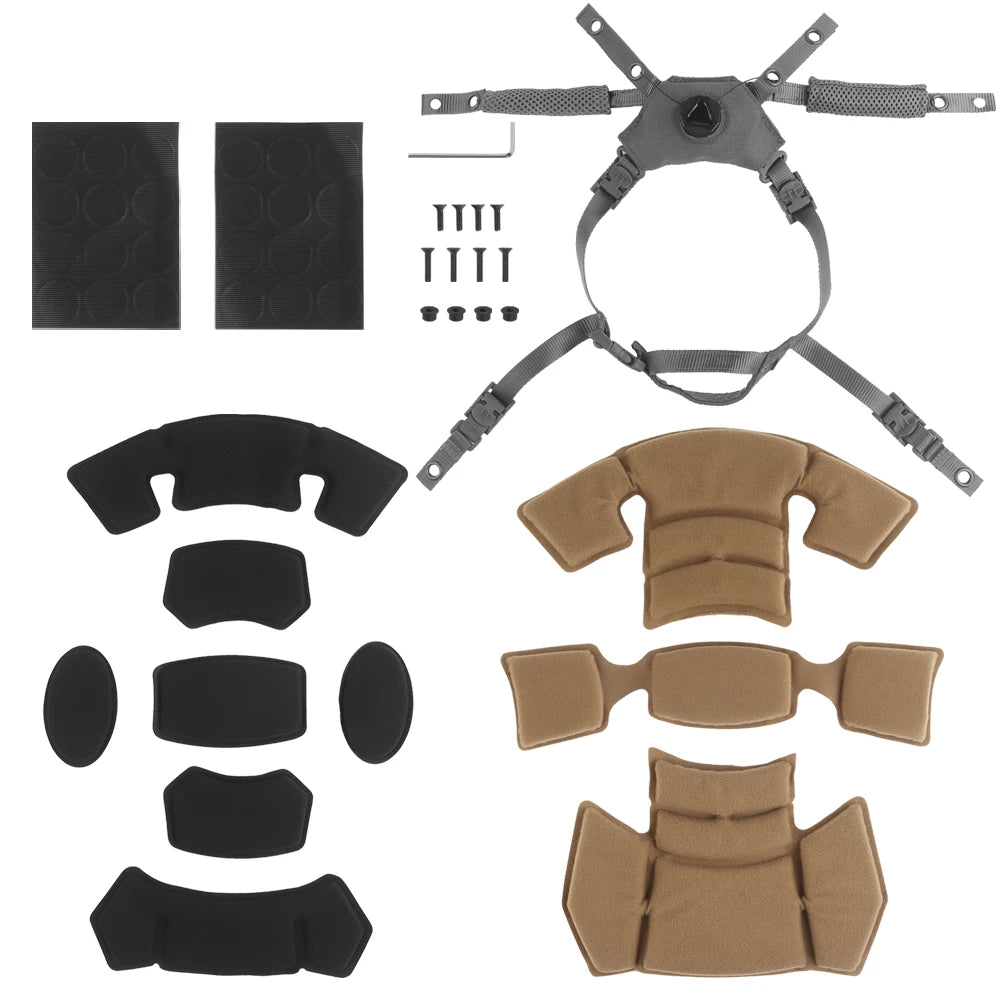 Tactical Helmet Suspension System for Team Wendy M-LOK MICH Airsoft Hunting FAST Helmet 3.0 Chin Hanging Strap Spongy Liner Pad