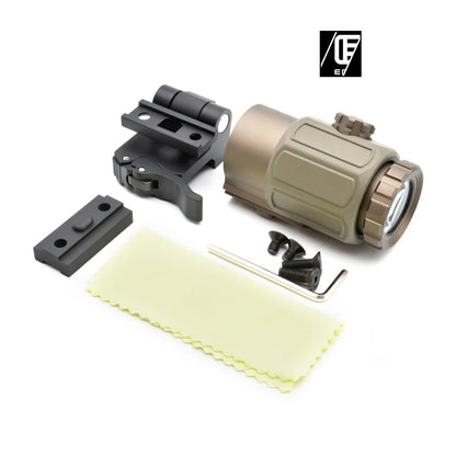 G43 Magnifier Sight 3X with Switch to Side Qick Detach QD Mount for Hunting and Airsoft Rifle Perfect Replica with Full Markings