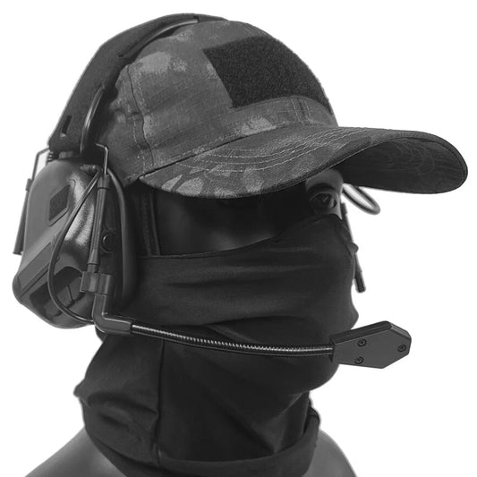 Tactical Headset with Balaclava & Baseball Cap, Airsoft Shooting Earmuffs Military Communication Earphone Set, for Hunting BBS