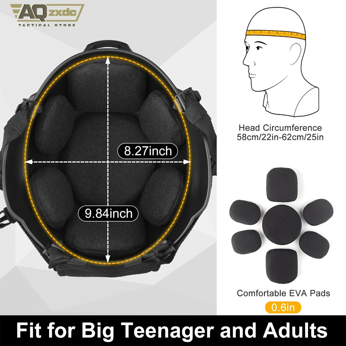 AQzxdc Tactical Helmet Set, Airsoft Mask Mesh Elastic Balaclava Mask, Anti Fog Airsoft Goggles, Tactical Full Face Protection
