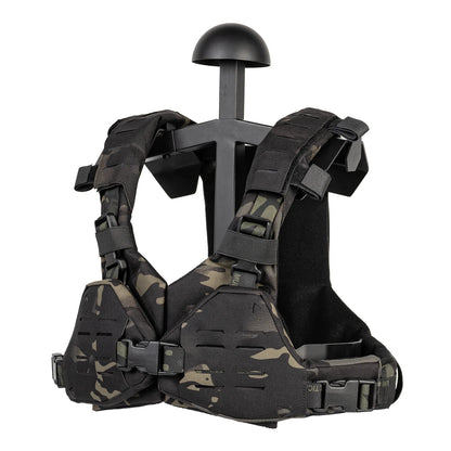 Bikini Chest Rig, Tactical Molle Vest, Quick Release Breastplate, Adjustable Molle Airsoft Plate Carrier, for Wargame Cosplay
