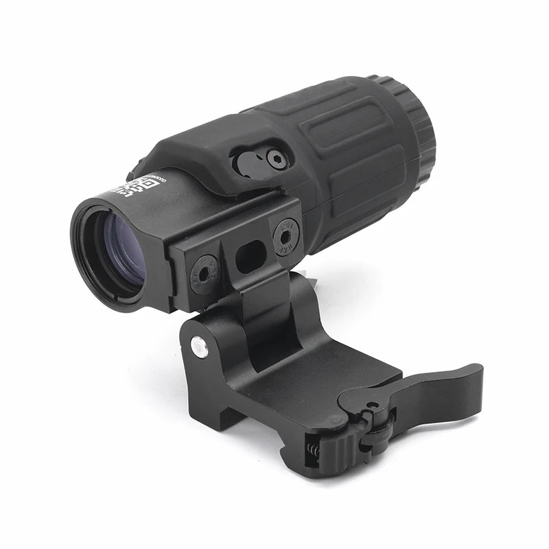 G33 Magnifier Sight 3X with Switch to Side Qick Detach QD Mount for Hunting and Airsoft Rifle Perfect Replica with Full Markings