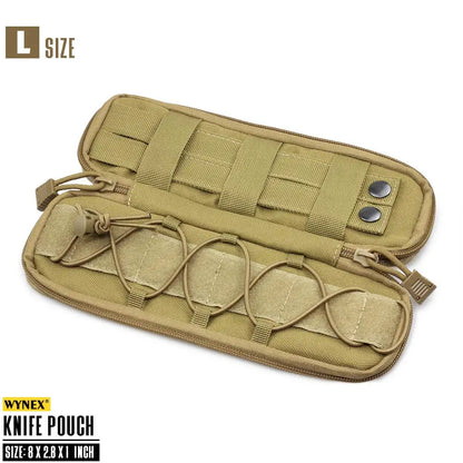 Tactical Knife Sheath Bag, Molle Flashlight Holster Pouch Tool Case Simple Gun Holder Cartridge Clip Outdoor Multi-Tool Pouch