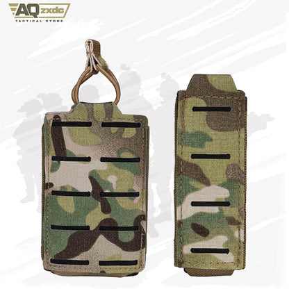 AQzxdc Tactical Military Waist Belt Set with Utility Pouch & Medical Pouch & Flash bang Pouch & 9mm 55 Mag Pouch Set for Airsoft