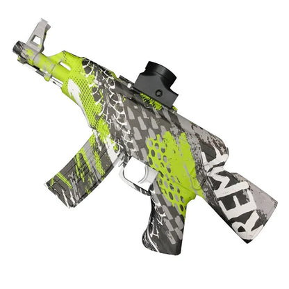 AK47 electric high-speed continuous shooting graffiti boy outdoor crystal toy gun