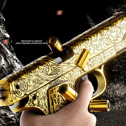 Carving 1911 Shell Throwing Pistol Continuous Firing Airsoft Blowback Empty Hanging Toy Gun Outdoor CS Weapon for Boys Adult