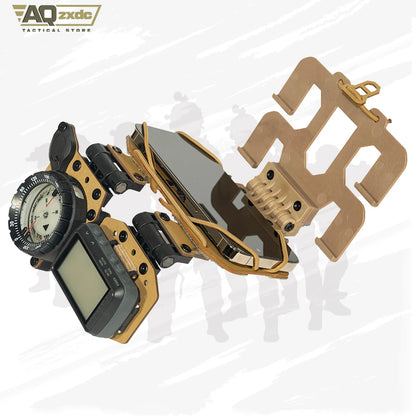 AQzxdc V2-Universal Tactical Terminal Holder, Navigation Panel, Mobile Phone Navigation Board, Tactical Mobile Phone Holder