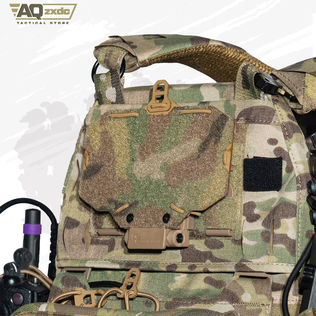 AQzxdc V2-Universal Tactical Terminal Holder, Navigation Panel, Mobile Phone Navigation Board, Tactical Mobile Phone Holder