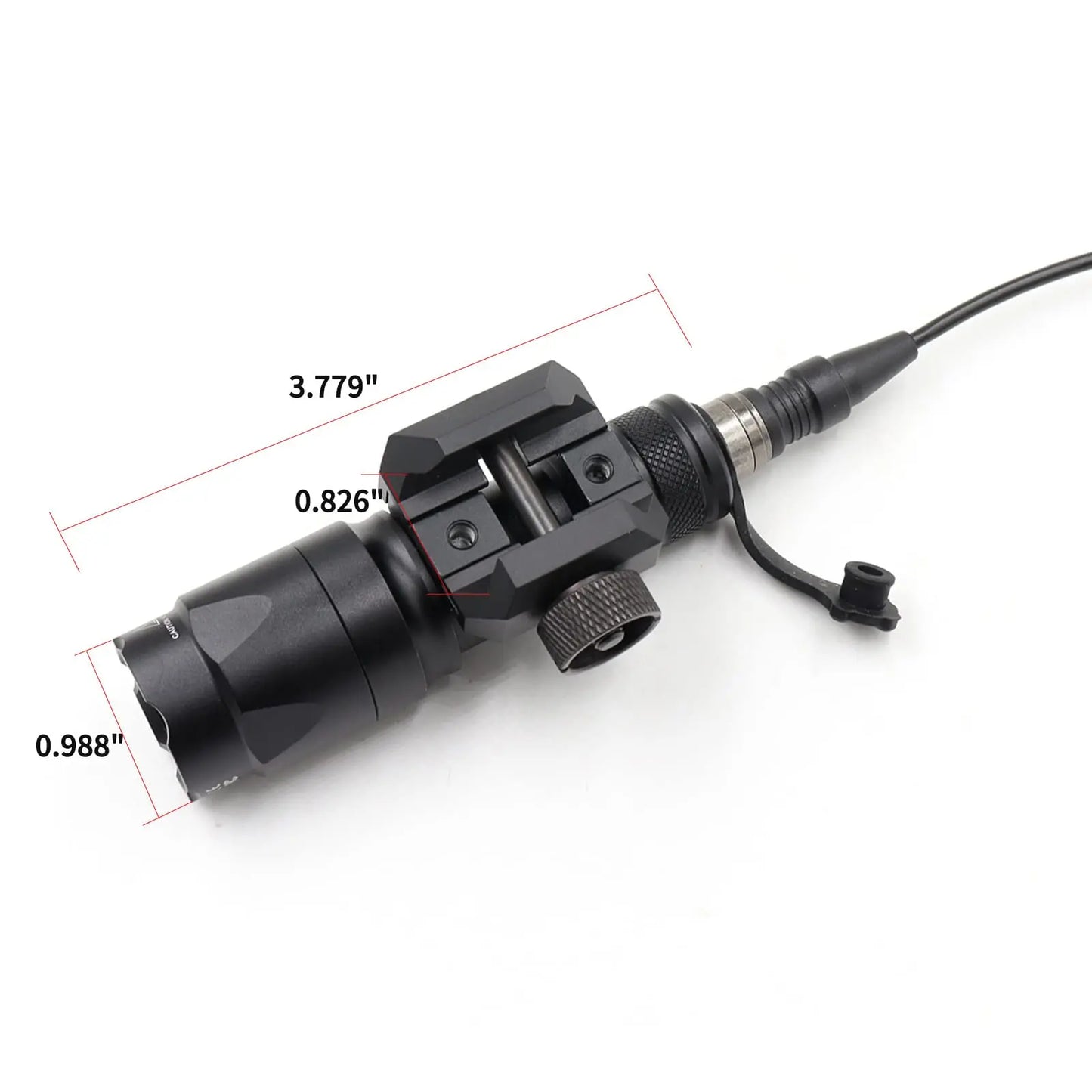 AQzxdc Tactical Picatinny Flashlight M300A Mini Light LED Whitelight with Strobe Weapon Light with Pressure Switch