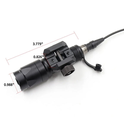 AQzxdc Tactical Picatinny Flashlight M300A Mini Light LED Whitelight with Strobe Weapon Light with Pressure Switch