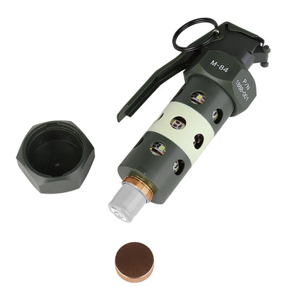 Tactical Camping Light M84 Fake Grenade Flash Explosion Outdoor LED Light Military Lovers Airsoft Grenade Flash Bomb Model