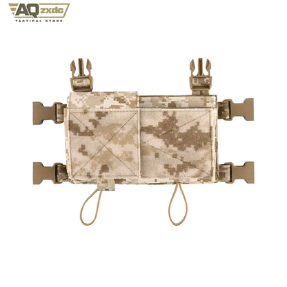 AQzxdc Tactical MK3 MK4 Chest Rig with Radio Pouch Drop Pouch Harness Camouflage General Purpose Modular Airsoft Chest Rig Vest