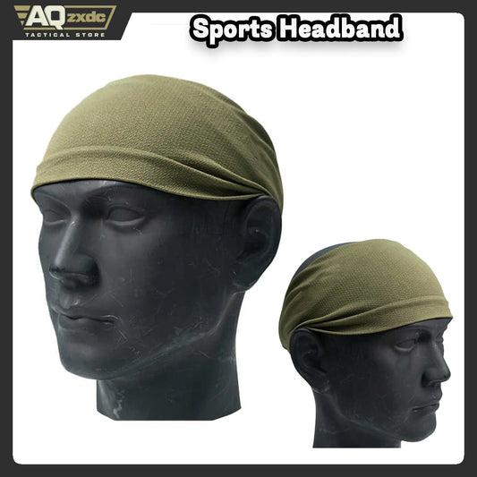 AQzxdc PJ-018 Sports Headband Sweat-Absorbing and Antiperspirant Band Men's and Women's Headscarf Sweat-Guiding Band for Running