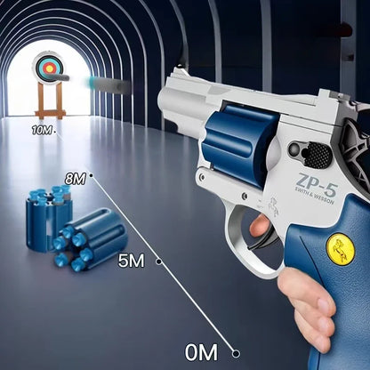 ZP5 Revolver Pistol Manual Soft Dart Bullet Launcher Toy Gun Weapon Outdoor  Airsoft  Shooter Pistola For Boys Birthday Gift