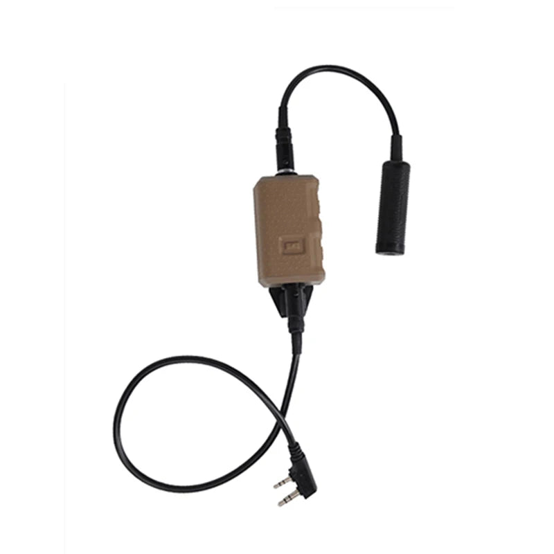 Headset FMA Tactical U714/U s PTT, podpora více konektorů, adaptéry pro hlavice K / ICON V20/V60