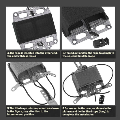 AQzxdc Tatcial Helmet Battery Pouch,PVS NGV T Shape Counterweight Case Retention System with Hook Backing