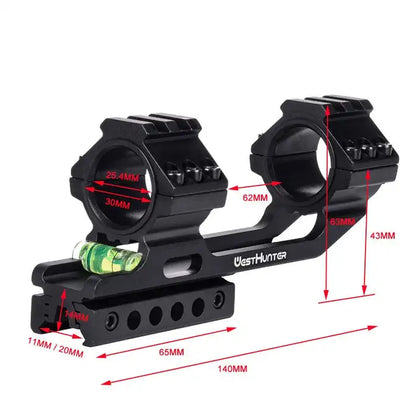 AQzzdc Tactical Scope Mount 1 Inch 30mm Optical Sights Rings Cantilever Riflescope Mounts Use For 11mm Dovetail 20mm Rails