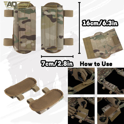 Tactical JPC2.0 Vest Set with R-type JPC Vest Shoulder Pad Cover & Double-Row Waist Seal & Molle Triple Elastic Functional Bag
